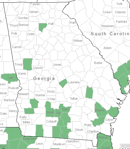 The range of Arnoglossum ovatum